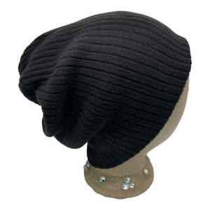 Wide Ribbed Knit Luxe Slouchy Beanie - PM Jewels