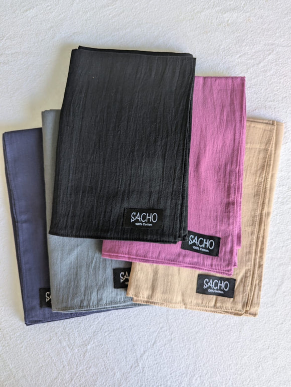 Sacho Cotton Solid Tichels