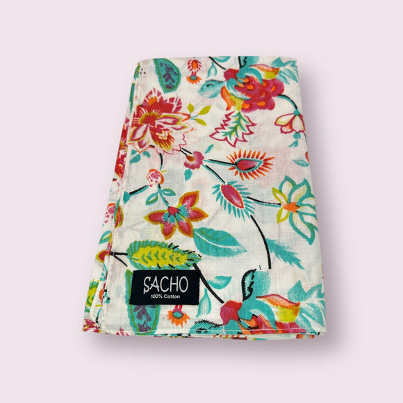 Sacho Crisp Tropics Cotton Tichel