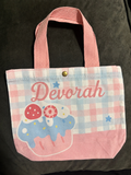 Mini Pastel Canvas Tote Bag