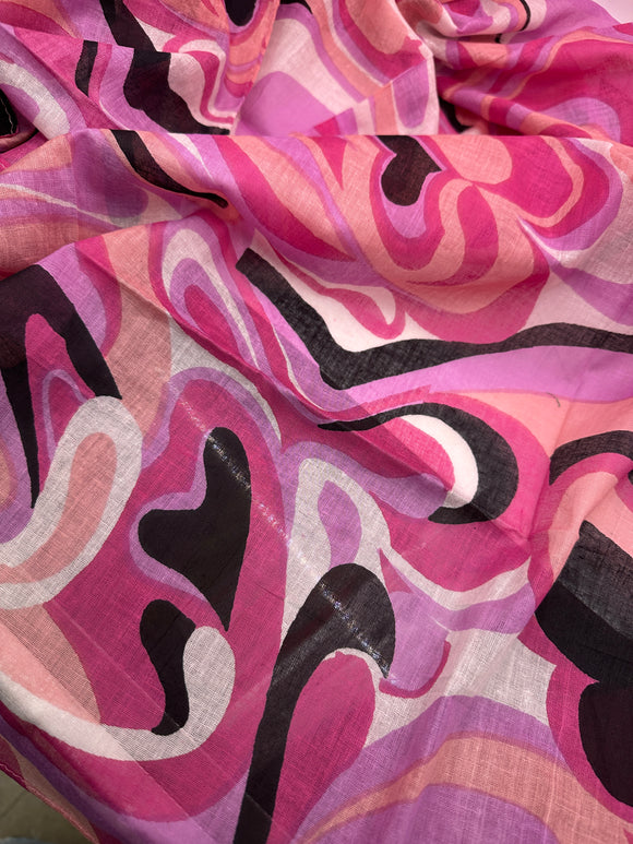 SACHO Cotton Groovy Swirl Scarf Tichel