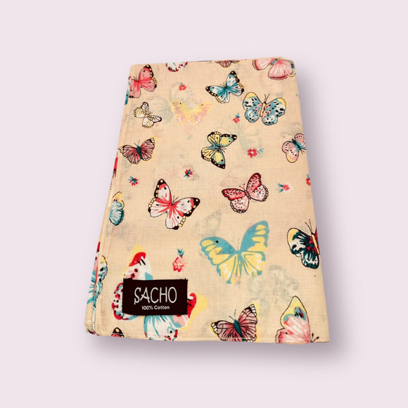 Sacho Butterfly Cotton Tichel