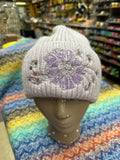 Flower Embellished Winter Beanie