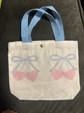 Mini Pastel Canvas Tote Bag