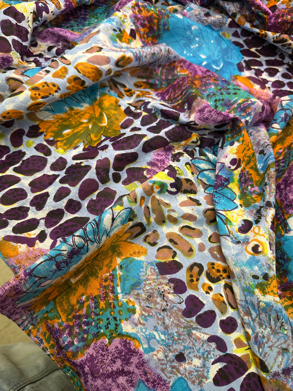 SACHO Cotton Animal Floral Combo Scarf Tichel