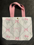 Mini Pastel Canvas Tote Bag