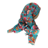 Beautiful Leaf Print Tichel Scarf