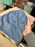 Fine Ribbed Knit Slouchy Beanie