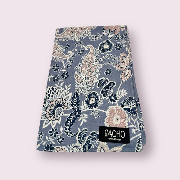 Sacho Paisley Floral Cotton Tichel