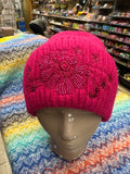 Flower Embellished Winter Beanie