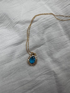 Aquamarine Teardrop Necklace