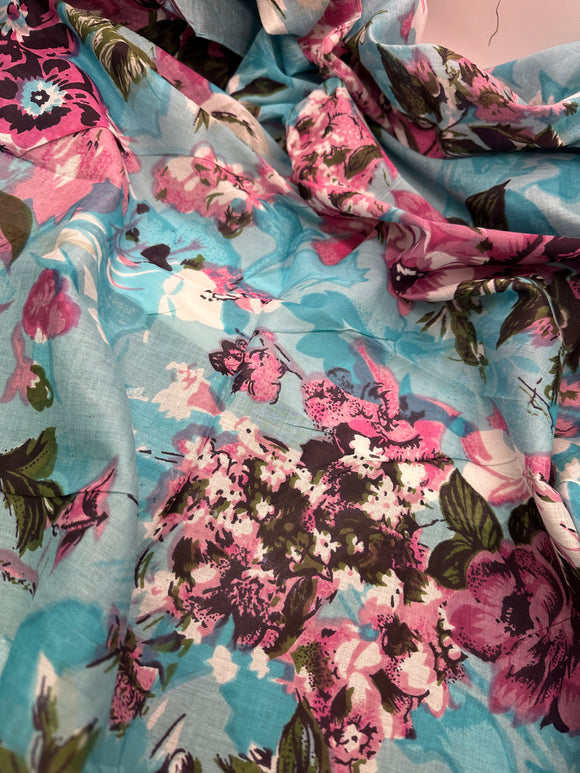 SACHO Cotton Tropical Garden Scarf Tichel