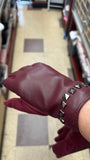 Faux Leather Studded Gloves