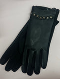 Faux Leather Studded Gloves