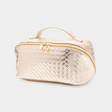 Basket Weave Travel Cosmetics Bag