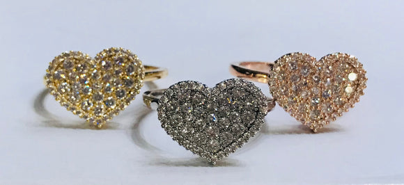 Pave' Heart Rings - PM Jewels