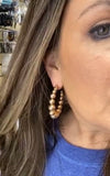 Gold Ball Hoop Earrings - PM Jewels