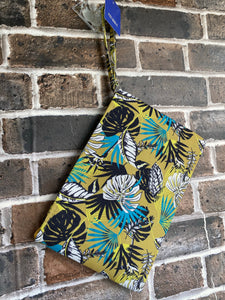 Tropical Flowers Canvas Pouch - PM Jewels